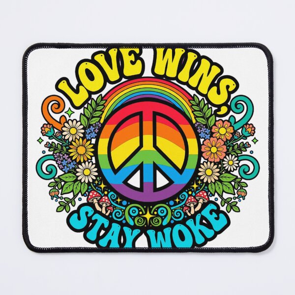 Item preview, Love Wins - Stay Woke designed and sold by GeeklyShirts.