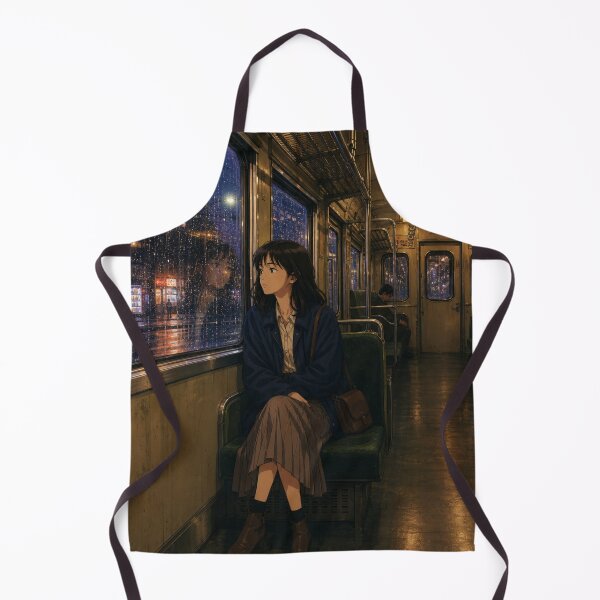 Item preview, Rainy Night Train Ride Anime Girl designed and sold by vekotpu.
