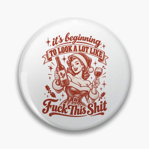 Item preview, Funny Retro Christmas Pin Up Girl Wine Drinking Sarcastic Adult Humor Design designed and sold by SEINENGAPPI19.