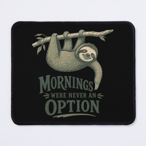 Item preview, Mornings Were Never An Option Shirt, Funny Sloth T-Shirt, Not a Morning Person Tee, Lazy Animal Lover Gift, Vintage Funny Graphic designed and sold by TshirtsLabs.