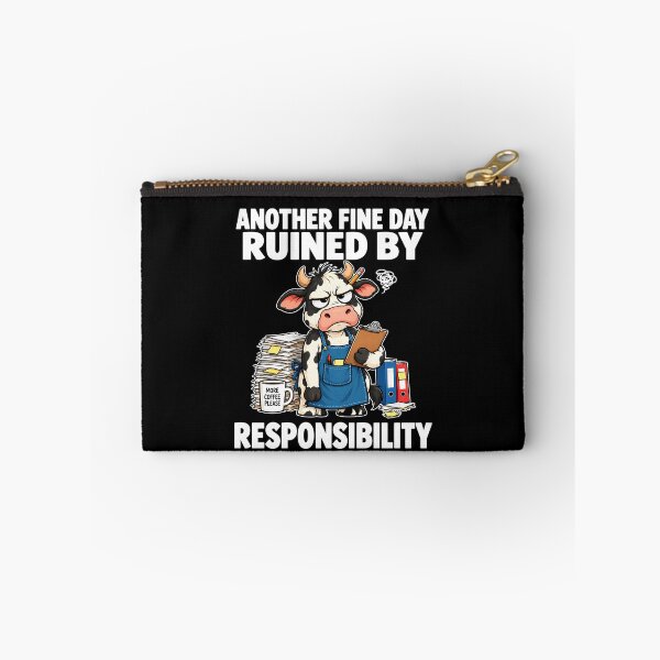 Item preview,  Another Fine Day Ruined By Responsibility Cow Holding Clipboard With Coffee designed and sold by jarlinxsanchez.