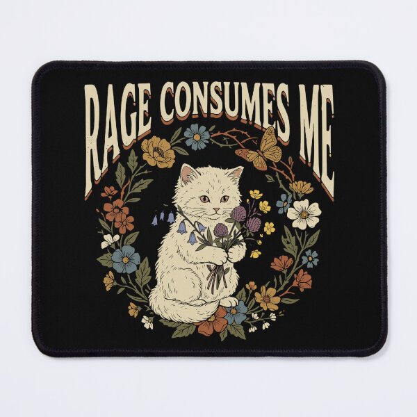 Item preview, Rage Consumes Me Ironic Cat Humor Sarcastic Feline Lover designed and sold by SofiBlair.