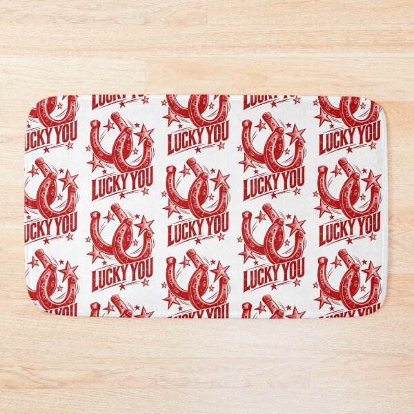 Item preview, Lucky You Red Horseshoes Stars Vintage Retro Good Luck Design designed and sold by SEINENGAPPI19.