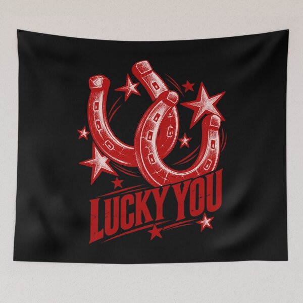 Item preview, Lucky You Red Horseshoes Stars Vintage Retro Good Luck Design designed and sold by SEINENGAPPI19.
