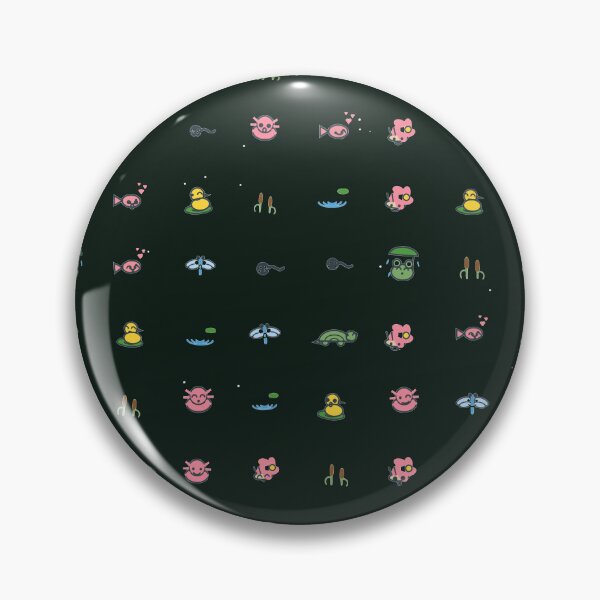 Item preview, Cute Pond Pals Frog Turtle Axolotl Micro Icon Seamless Pattern designed and sold by KungPowUnicorn.