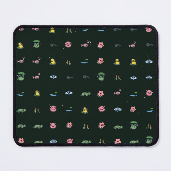 Item preview, Cute Pond Pals Frog Turtle Axolotl Micro Icon Seamless Pattern designed and sold by KungPowUnicorn.