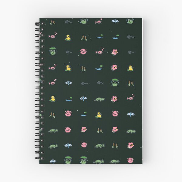 Item preview, Cute Pond Pals Frog Turtle Axolotl Micro Icon Seamless Pattern designed and sold by KungPowUnicorn.