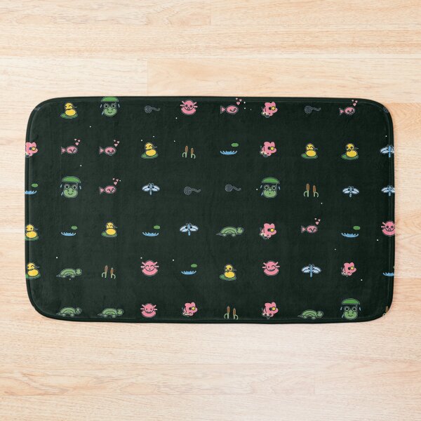 Item preview, Cute Pond Pals Frog Turtle Axolotl Micro Icon Seamless Pattern designed and sold by KungPowUnicorn.