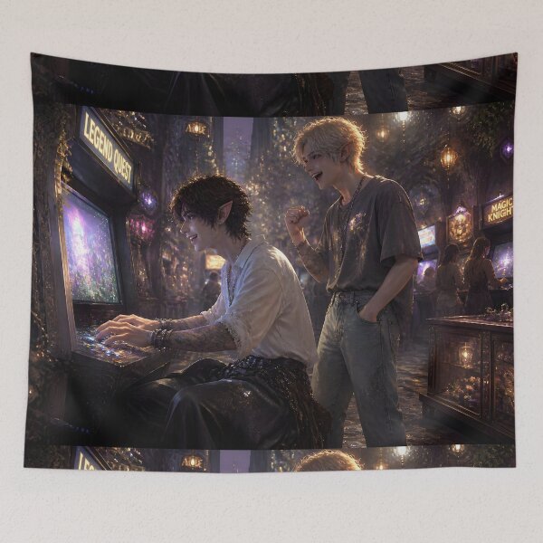 Item preview, Playing in a Magical Retro Arcade designed and sold by sigmaartstudio.