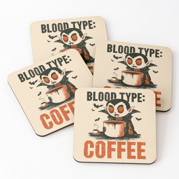 Item preview, Vampire Blood Type Coffee Funny Halloween Spooky designed and sold by NicolasGlowArt.