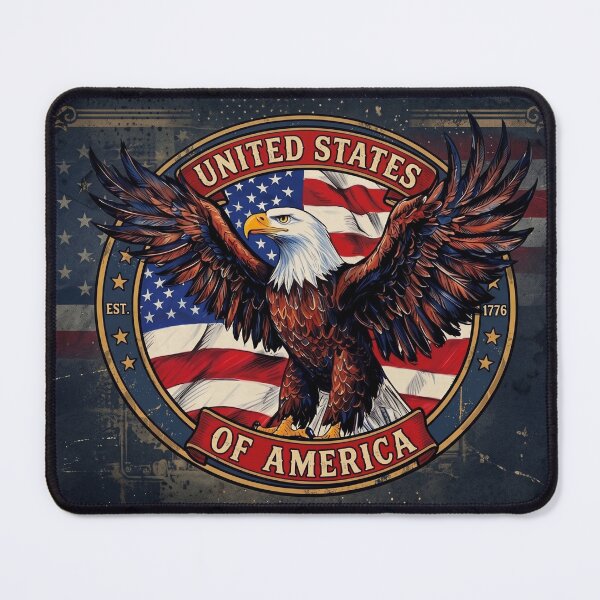 Item preview, Majestic Bald Eagle American Flag Vintage 1776 Emblem designed and sold by ElNiro.