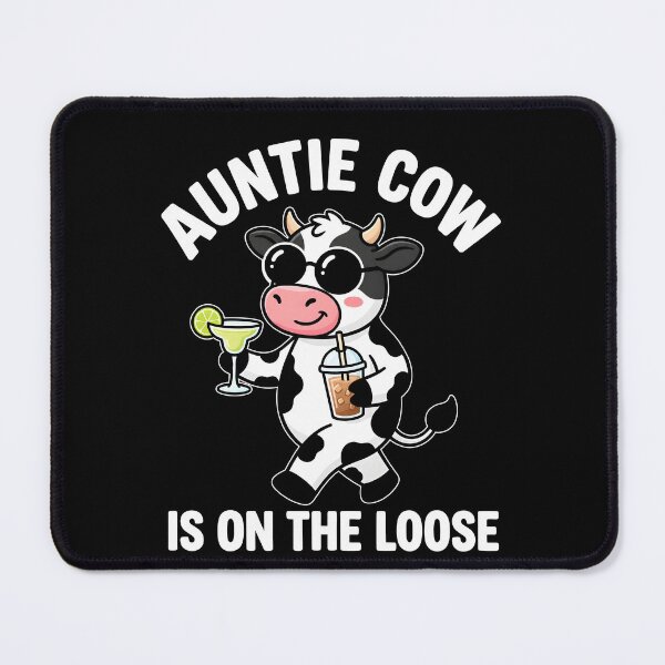 Item preview, Auntie Cow Is On The Loose Cow Wearing Sunglasses Holding Margarita And Iced designed and sold by jarlinxsanchez.