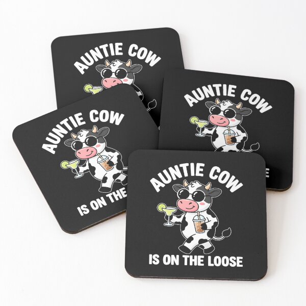 Item preview, Auntie Cow Is On The Loose Cow Wearing Sunglasses Holding Margarita And Iced designed and sold by jarlinxsanchez.