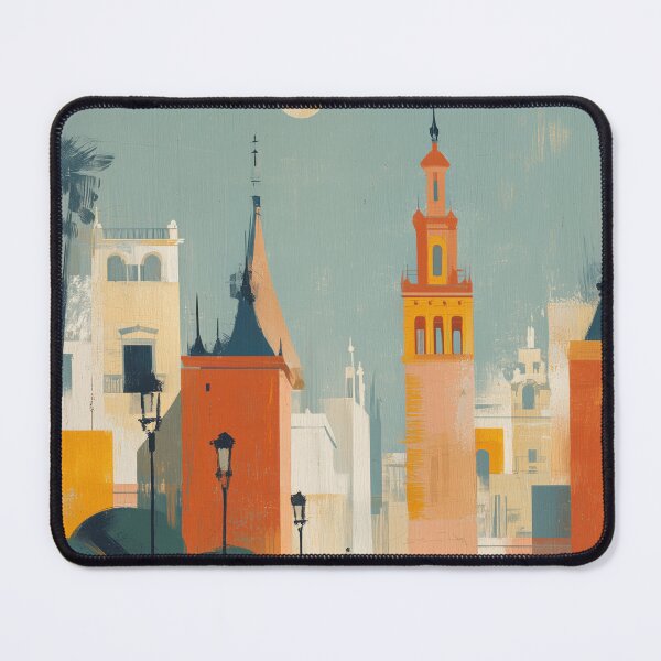Item preview, Seville Spain Colourful Vintage Travel Art designed and sold by MarkedArtPrints.