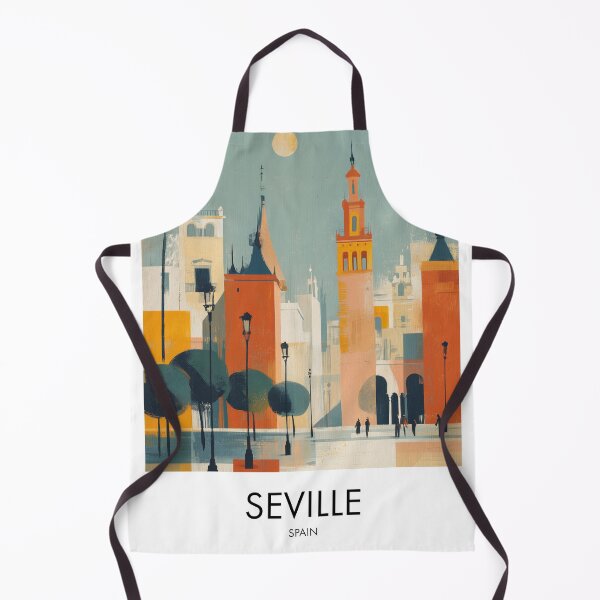 Item preview, Seville Spain Colourful Vintage Travel Art designed and sold by MarkedArtPrints.