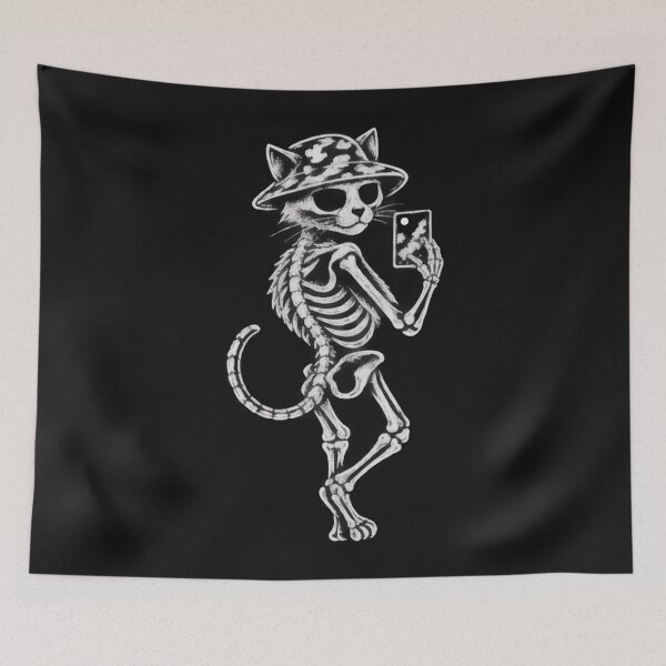 Item preview, Funny Selfies Skeleton Cowhides Cowgirls Western Graphic Cat  designed and sold by MOHAMED FRASER.