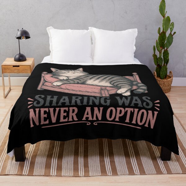 Item preview, Sharing Was Never An Option Shirt, Funny Cat T-Shirt, Selfish Cat Tee, Cat Owner Gift Shirt, Vintage Cat Lover Graphic designed and sold by TshirtsLabs.