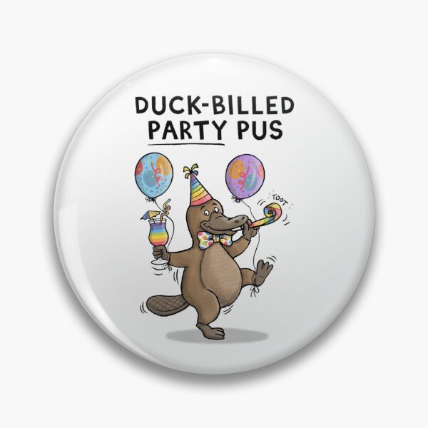 Item preview, Platypus Party Celebration Pun designed and sold by carlbatterbee.