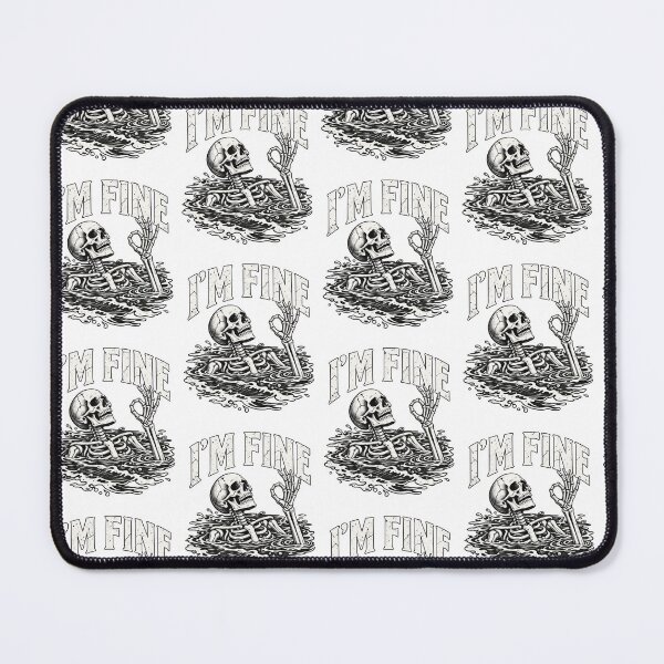 Item preview, Im Fine Funny Skeleton Ok Sign Sarcastic Retro Design designed and sold by SEINENGAPPI19.
