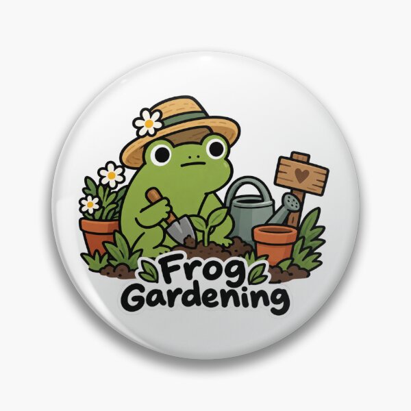 Item preview, Frog Gardening Cute Gardener Frog Sticker designed and sold by Desingestore.