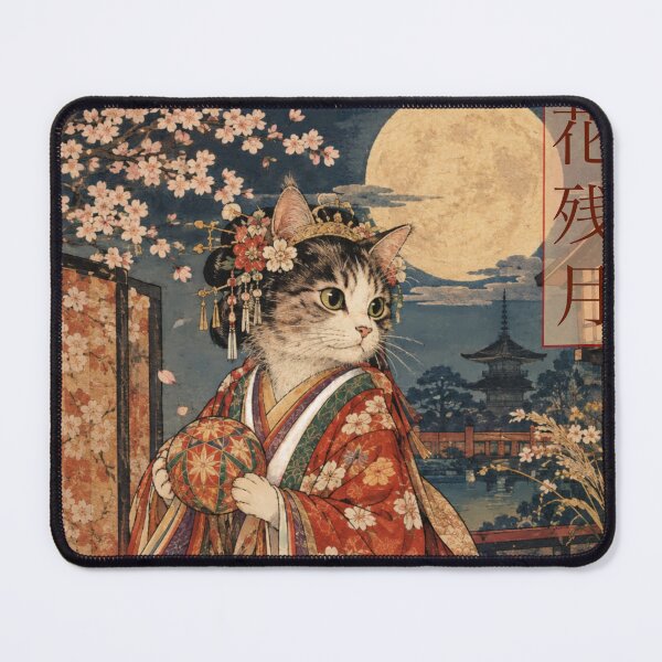 Item preview, Geisha Cat under Full Moon designed and sold by Komatoya.