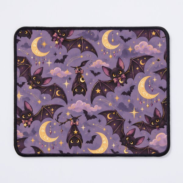 Item preview, Halloween Pattern: spooky bats & crescent moons designed and sold by DreamagineArtDesign.