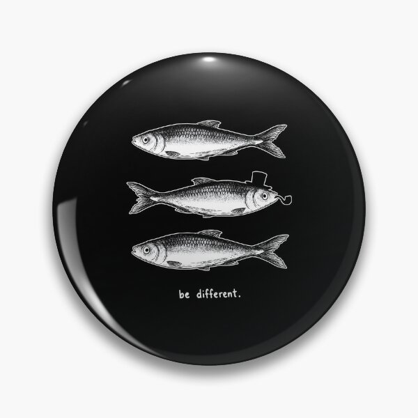 Item preview,  Be Different Fish One Wearing Top Hat Funny Vintage designed and sold by jarlinxsanchez.