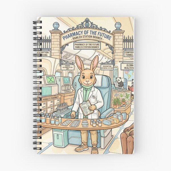 Item preview, Bunny Pharmacist of the Future | Cute Storybook Medical Art designed and sold by hepopatterns.