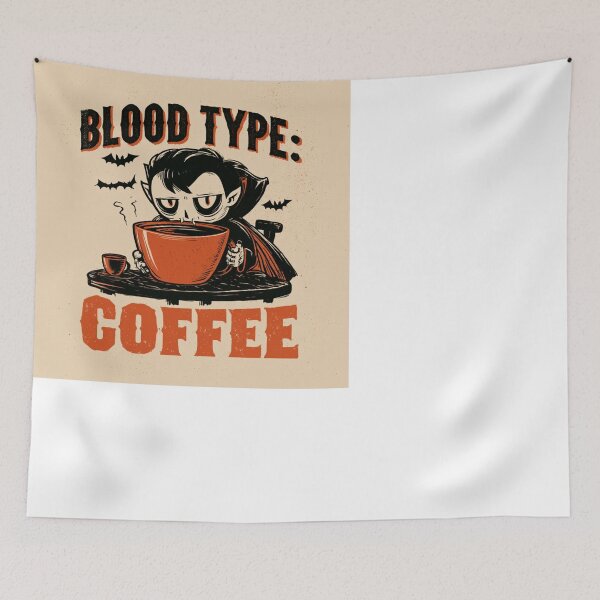 Item preview, Funny Vampire Blood Type Coffee Halloween Spooky designed and sold by NicolasGlowArt.
