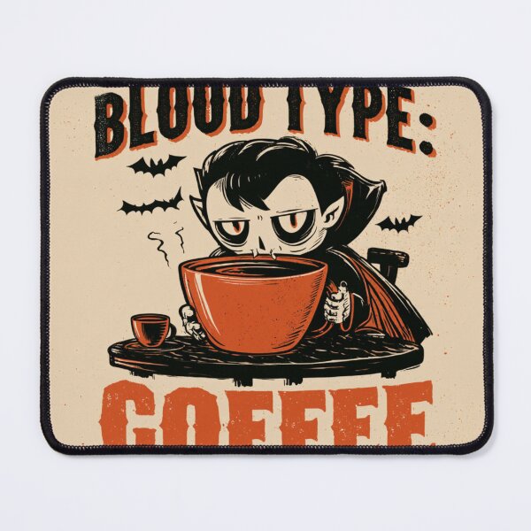 Item preview, Funny Vampire Blood Type Coffee Halloween Spooky designed and sold by NicolasGlowArt.