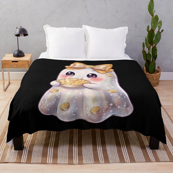 Item preview, Cute Kawaii Ghost Eating a Mac & Cheese Design / Cheesy Lovers / Funny Tops / Halloween / Foodie T-shirts mugs stickers phone case journal poster / Journaling designed and sold by TeenLake.
