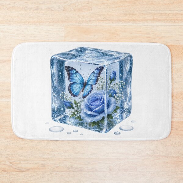 Item preview, Blue Butterfly and Rose in Crystal Ice designed and sold by MichalHau.