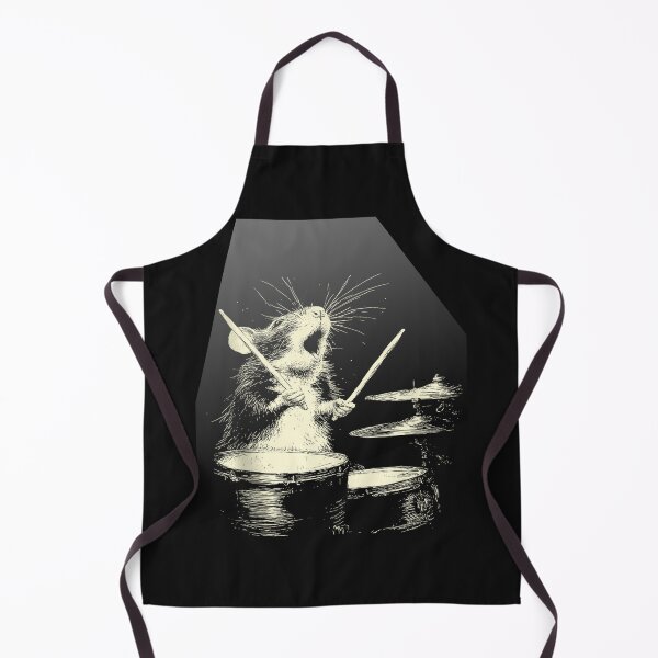 Item preview, Rock 80 90's Vintage Cute Rat Playing Drums Funny Music Animal Drummer  designed and sold by MOHAMED FRASER.