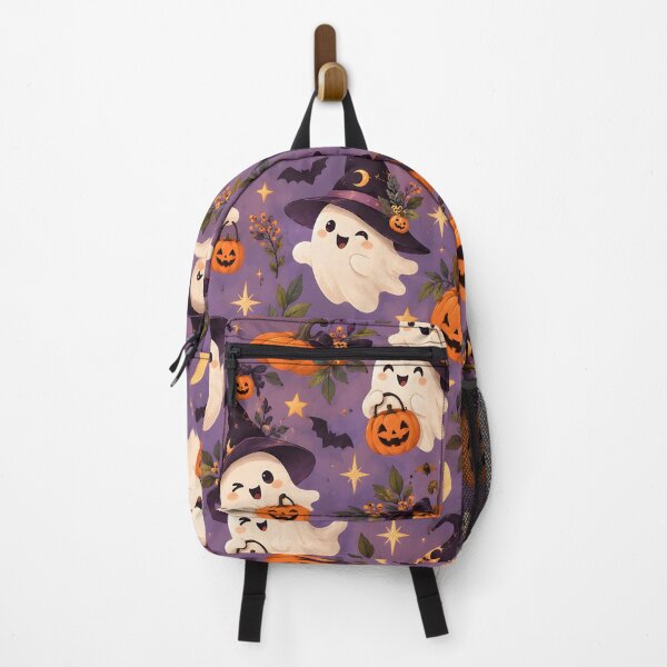 Item preview, Halloween Pattern: cute ghosts and pumpkins designed and sold by DreamagineArtDesign.