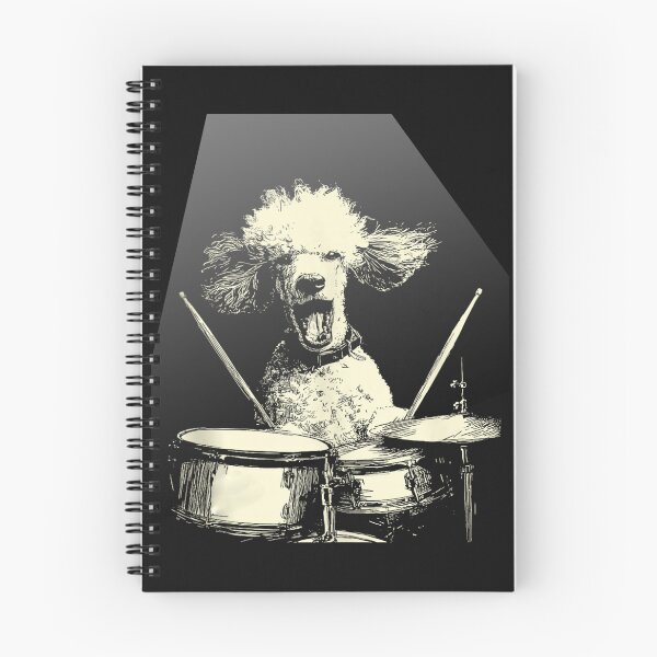 Item preview, Rocks 80 90's Vintage Cute Poodle Playing Drums Funny Music designed and sold by MOHAMED FRASER.