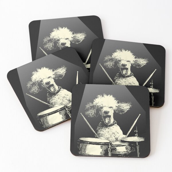 Item preview, Rocks 80 90 Vintage Lindo caniche tocando la batería Música divertida designed and sold by MOHAMED FRASER.