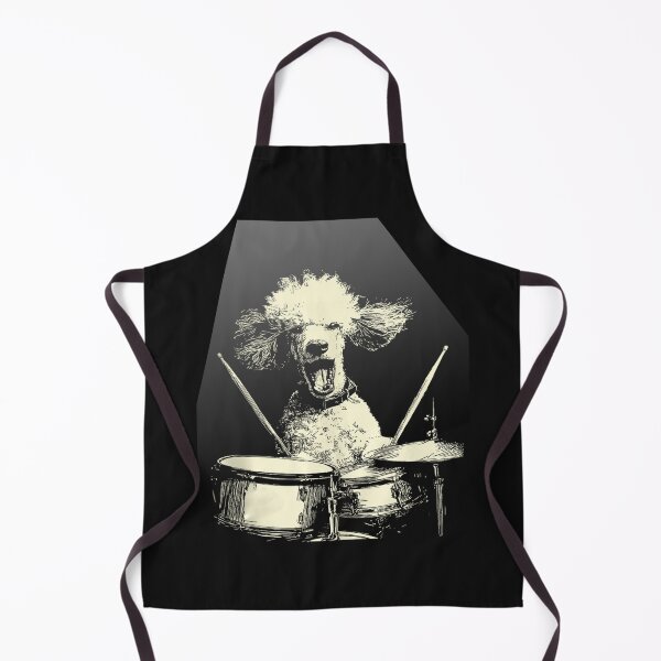 Item preview, Rocks 80 90's Vintage Cute Poodle Playing Drums Funny Music designed and sold by MOHAMED FRASER.