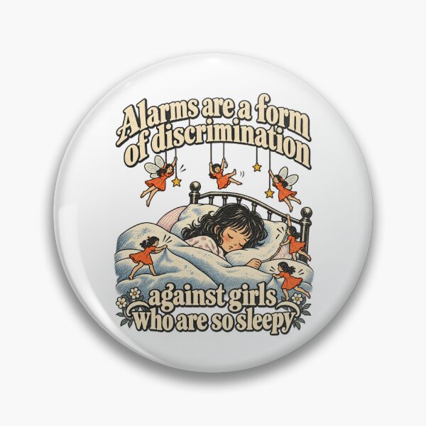Item preview, Alarms Are A Form Of Discrimination Sleepy Girl Fairy Retro Design designed and sold by SEINENGAPPI19.