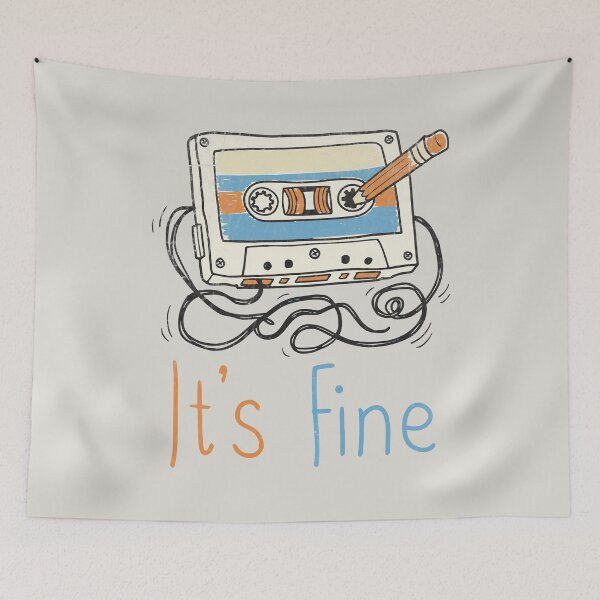 Item preview, Retro Cassette With Tangled Tape Humor designed and sold by Studio Bootleg.