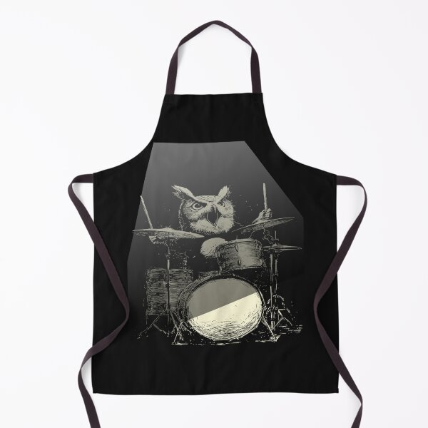 Item preview, Rocks 80 90s Vintage Cute Owl Playing Drums Funny Music Animal Drummer designed and sold by MOHAMED FRASER.