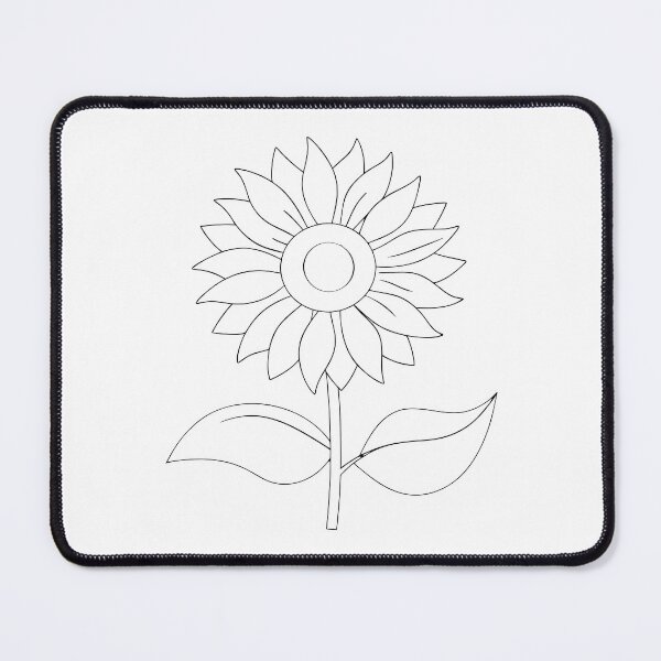 Item preview, Sunflower Minimalist 2 Line Art Gift designed and sold by OneLine Studio.