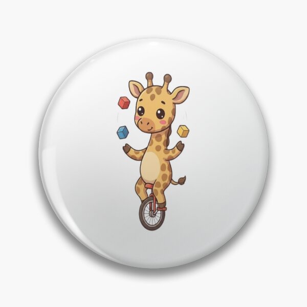 Item preview, Cute Giraffe Riding Unicycle Juggling designed and sold by Ella_Sketch.
