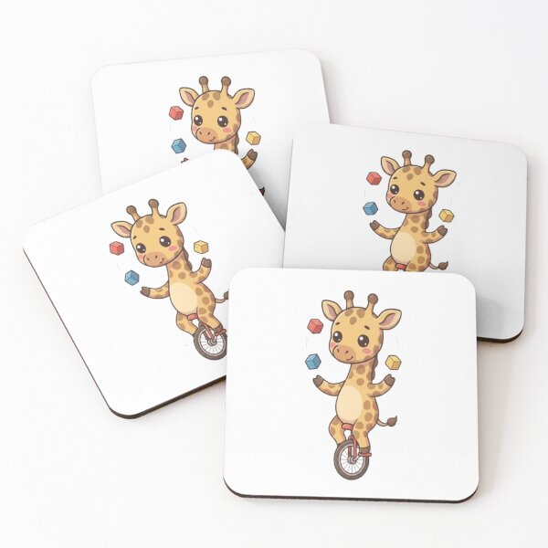 Item preview, Cute Giraffe Riding Unicycle Juggling designed and sold by Ella_Sketch.