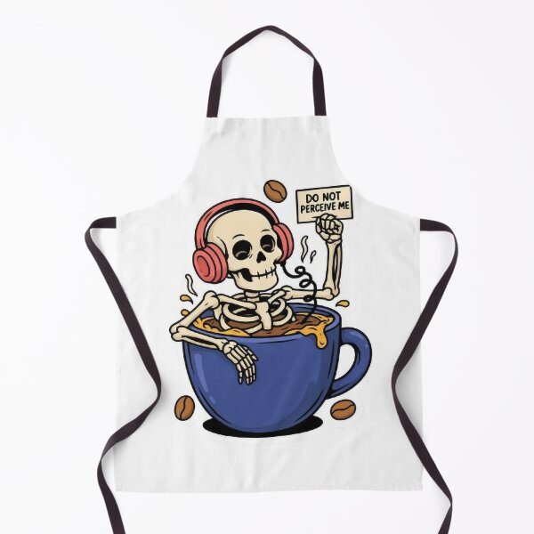 Item preview, Caffeinated But Socially Dead | Funny Introvert Skeleton Coffee Sticker designed and sold by spectomine.