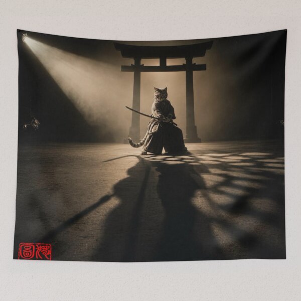 Item preview, Samurai Cat at Torii Gate designed and sold by Komatoya.