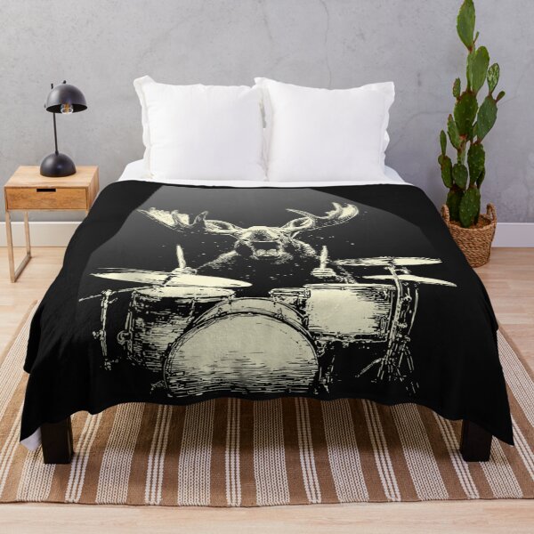 Item preview, Rock's 80 90s Cute Moose Playing Drums Funny Music Animal Drummer designed and sold by MOHAMED FRASER.