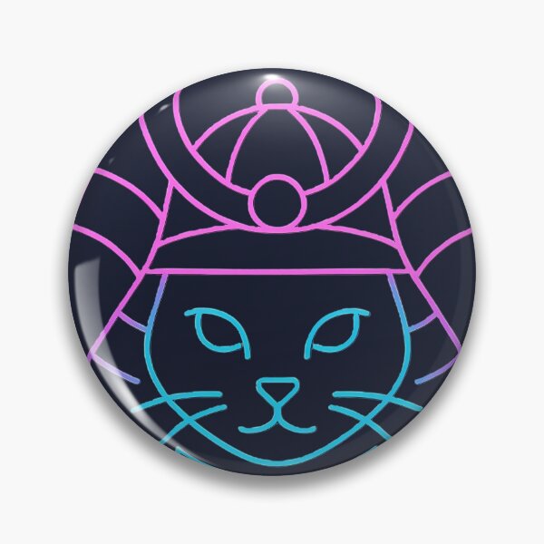 Item preview, Neon Samurai Cat Japanese Warrior designed and sold by StreetwearVib.