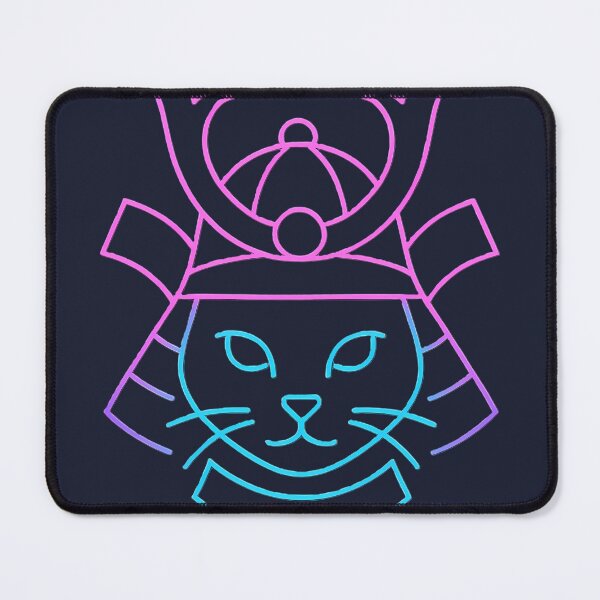 Item preview, Neon Samurai Cat Japanese Warrior designed and sold by StreetwearVib.
