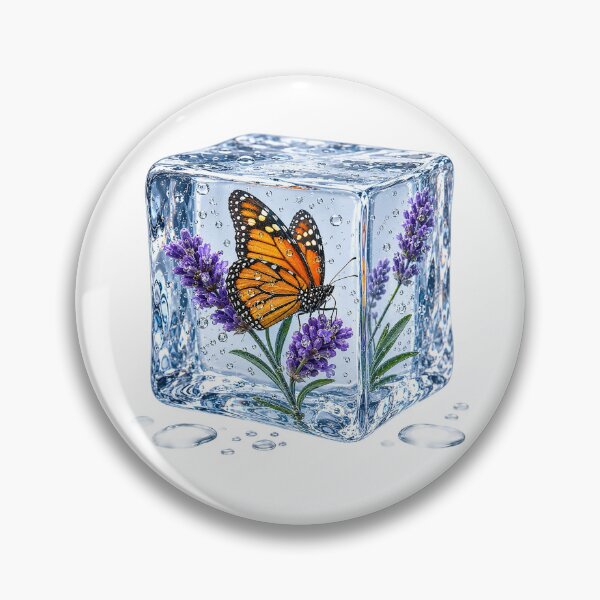 Item preview, Monarch Butterfly on Lavender in Crystal Ice designed and sold by MichalHau.