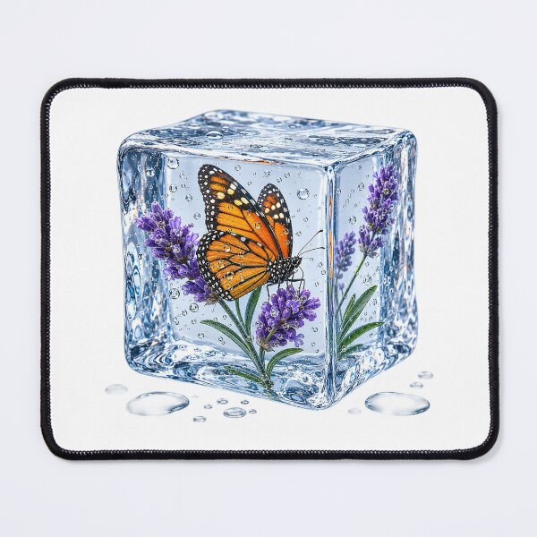 Item preview, Monarch Butterfly on Lavender in Crystal Ice designed and sold by MichalHau.